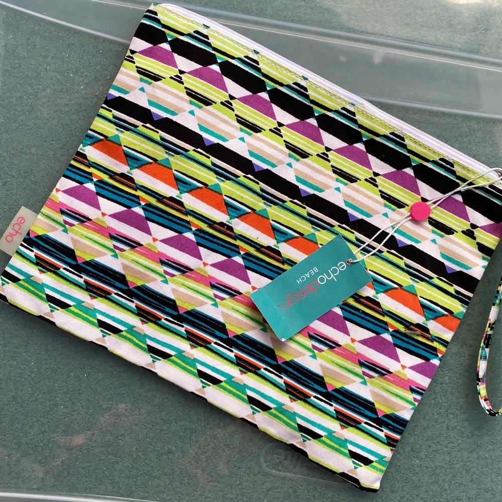 NWT Echo design beach zip top wet bag diamond pattern - Picture 1 of 6